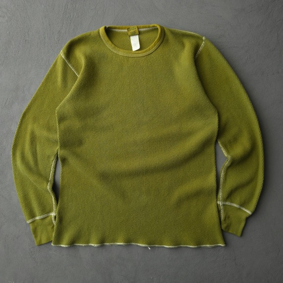 St. John's Bay Other - Vintage 90s St John's Bay Green Thermal T-shirt XL Made in USA Waffle Knit